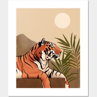 Tiger Boho Landscape Posters and Art